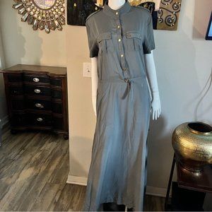 She & Sky Grey Shirt Maxi Dress